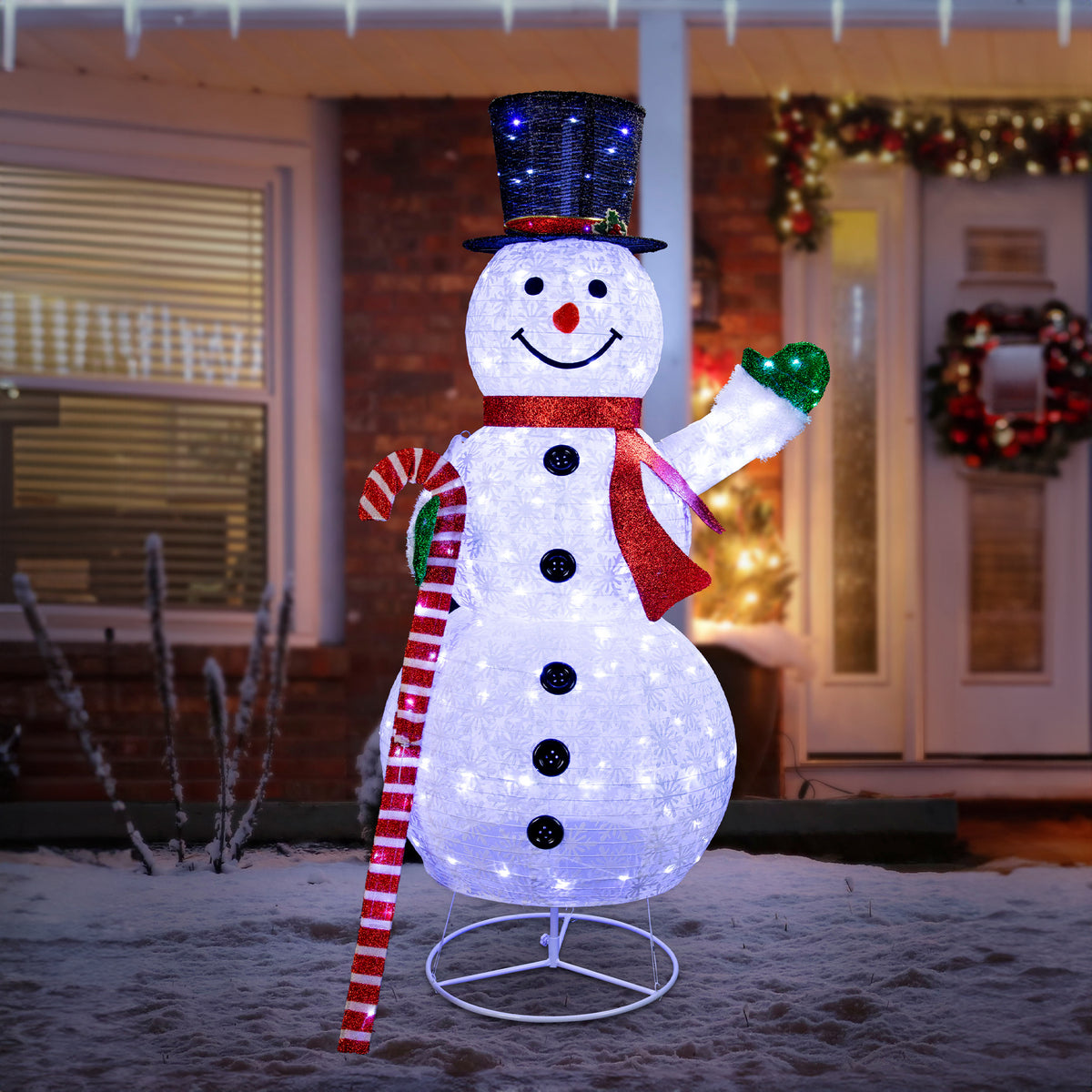 LED Pop Up Snowman Twinkle 180cm