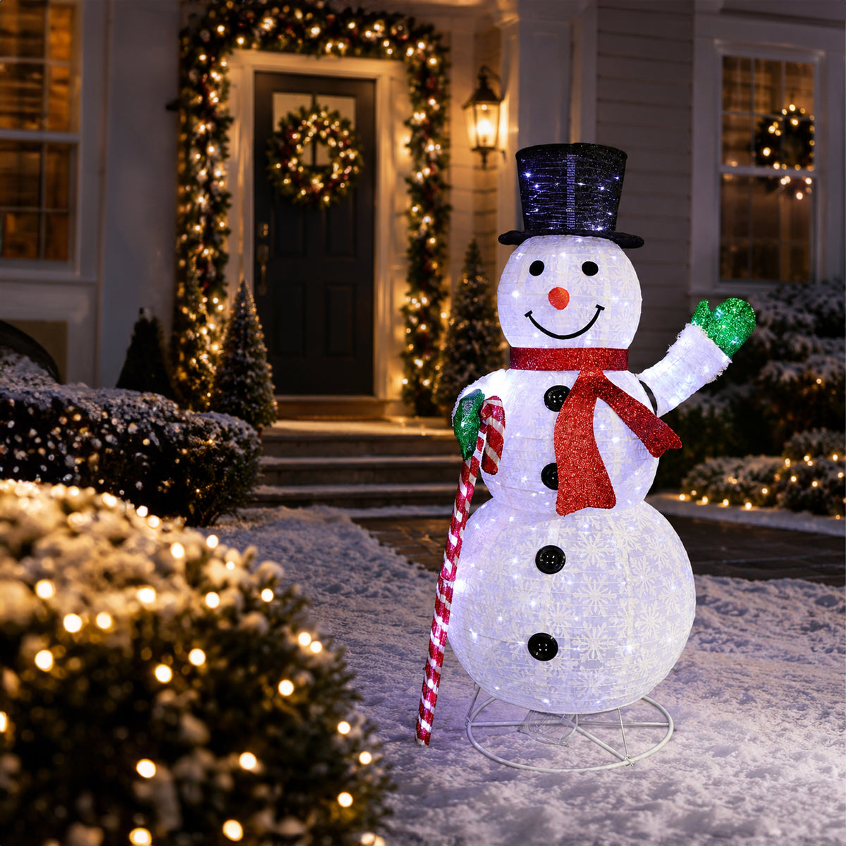 LED Pop Up Snowman Twinkle 180cm