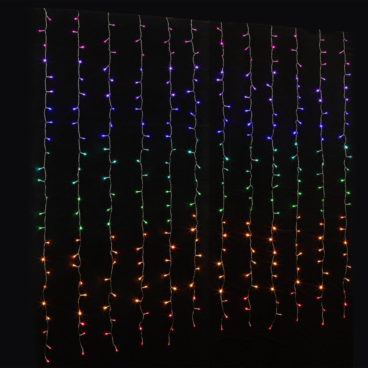 LED Curtain 288l Connectable Rainbow Flash