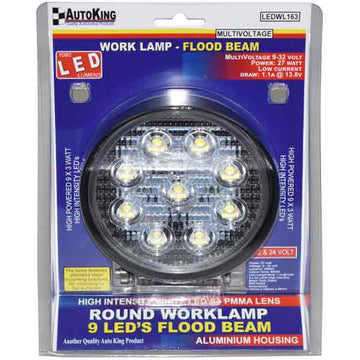 AUTOKING Round LED Worklight Floodbeam