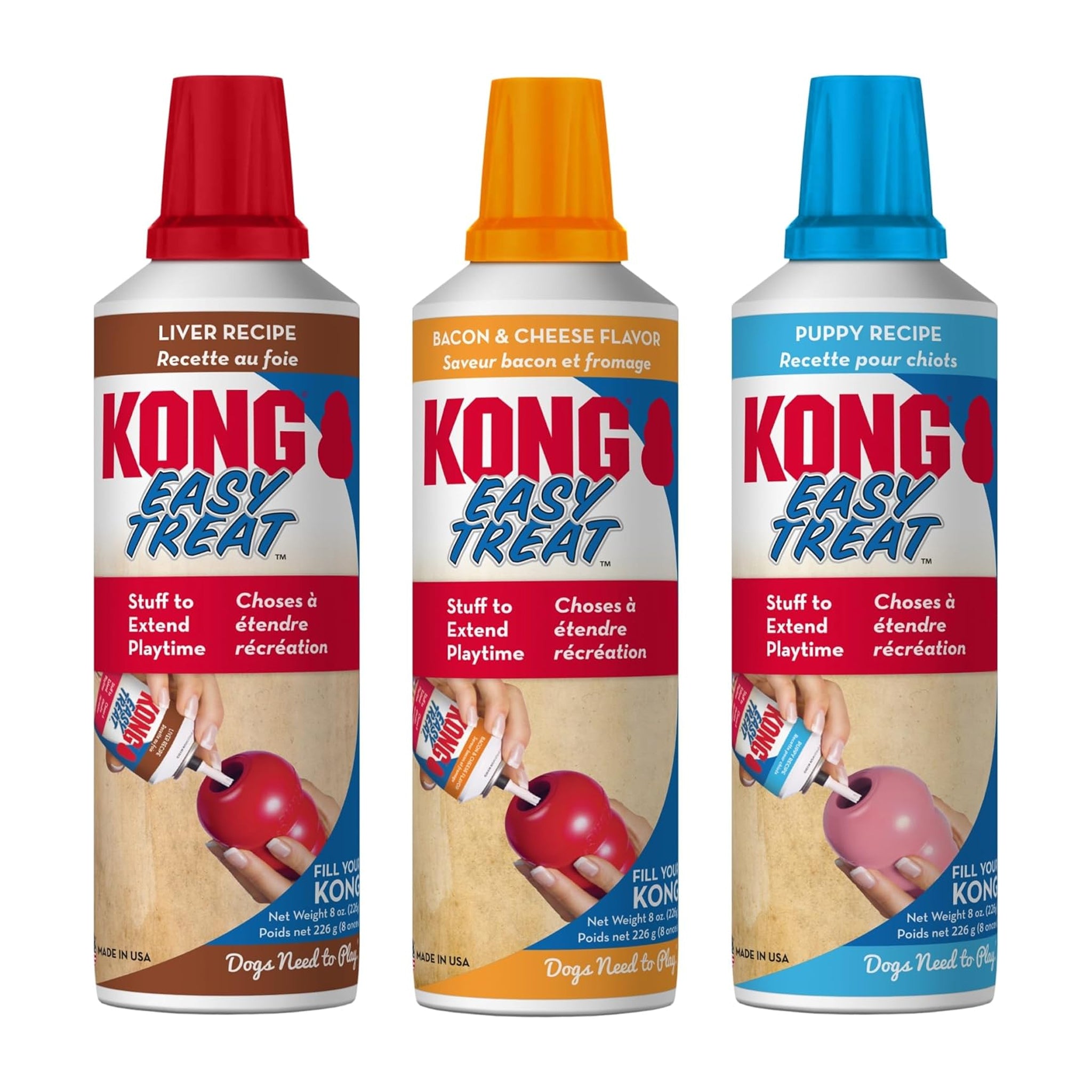 KONG Dog Easy Treat Paste – Puppy, Bacon Cheese & Liver