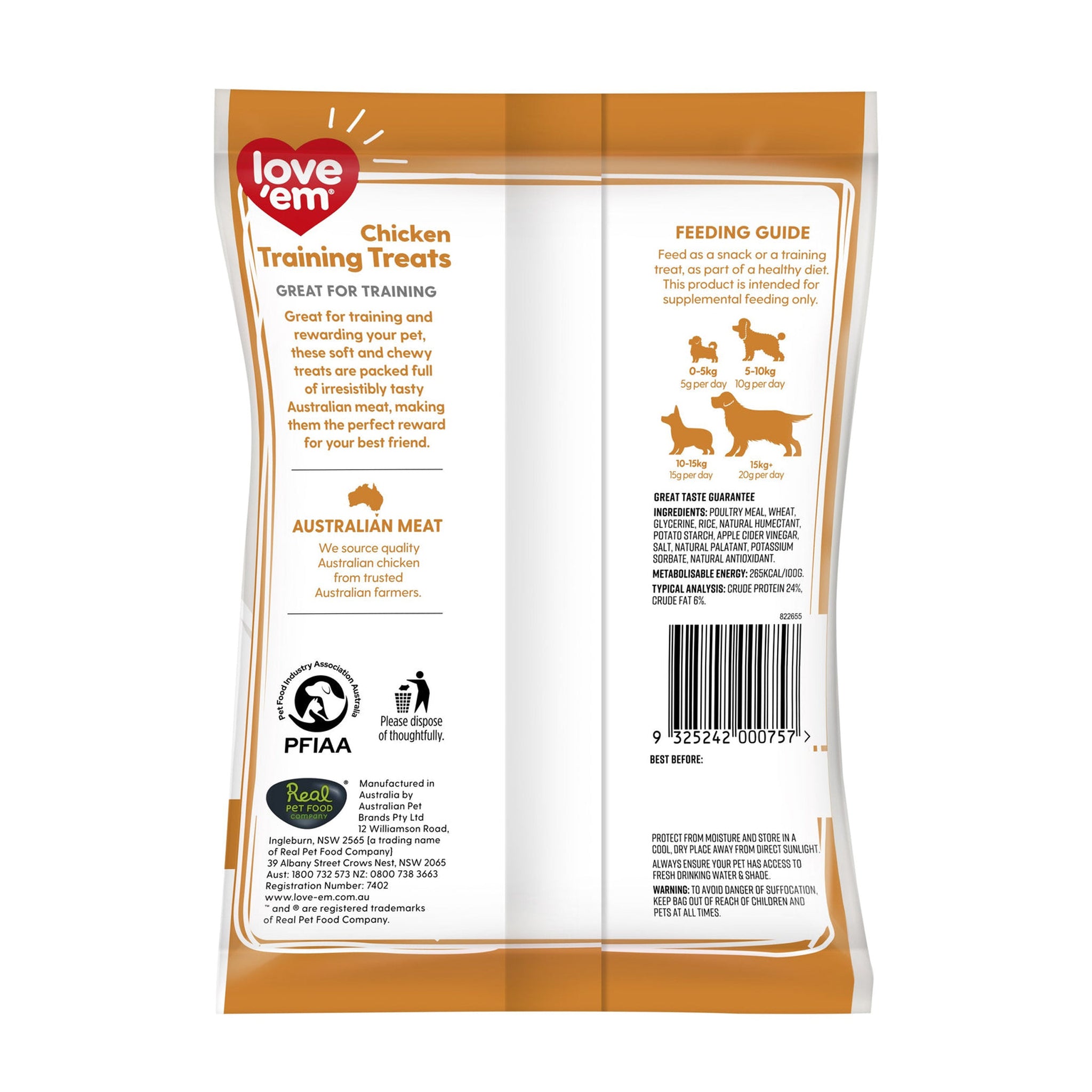 Love Em Chicken Mini Training Treats for Dogs – 200g