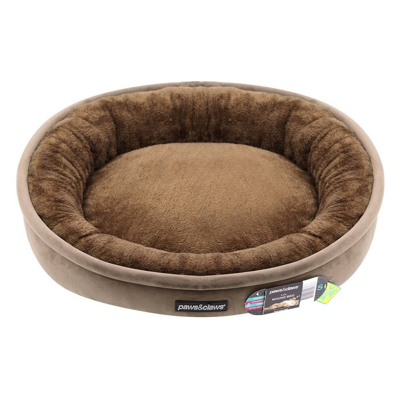 Lux Round Bed Mocha Small 60x60x14cm