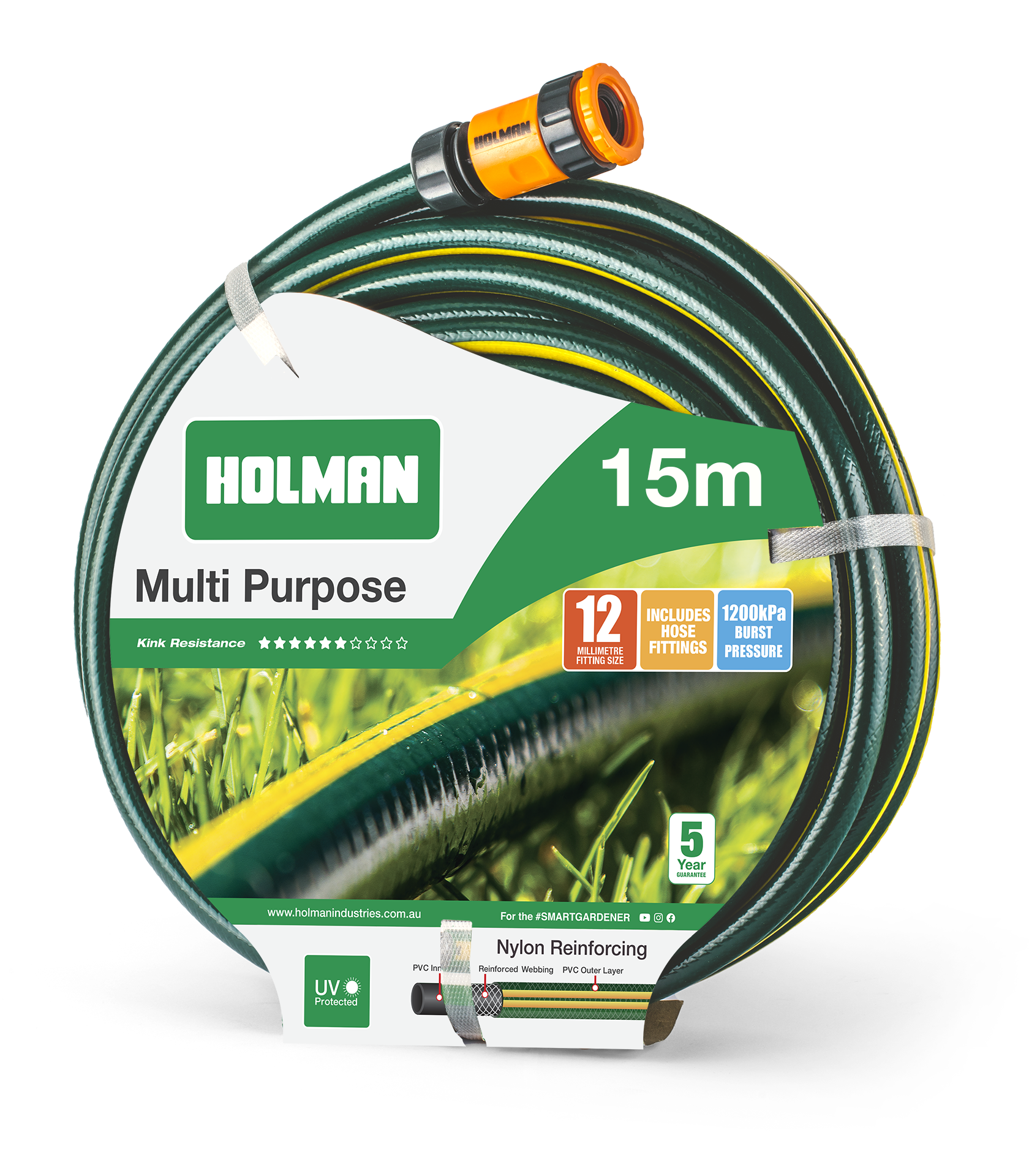 Holman Multi Purpose Hose  Fitted Grip and Lock