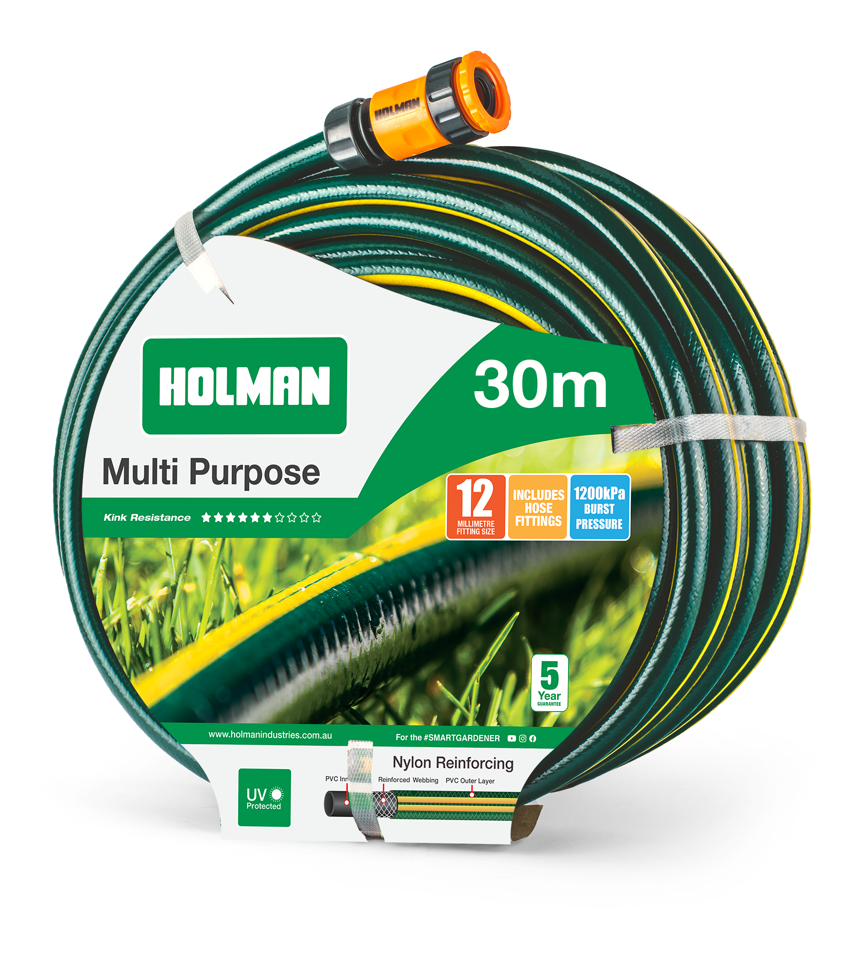 Holman Multi Purpose Hose  Fitted Grip and Lock
