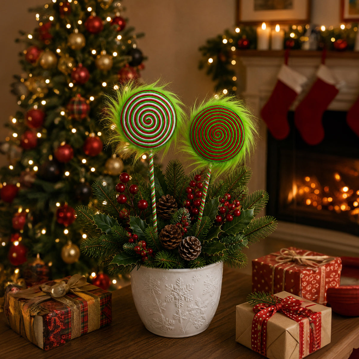 Mean Green Lollipop Pick 48cm Assorted