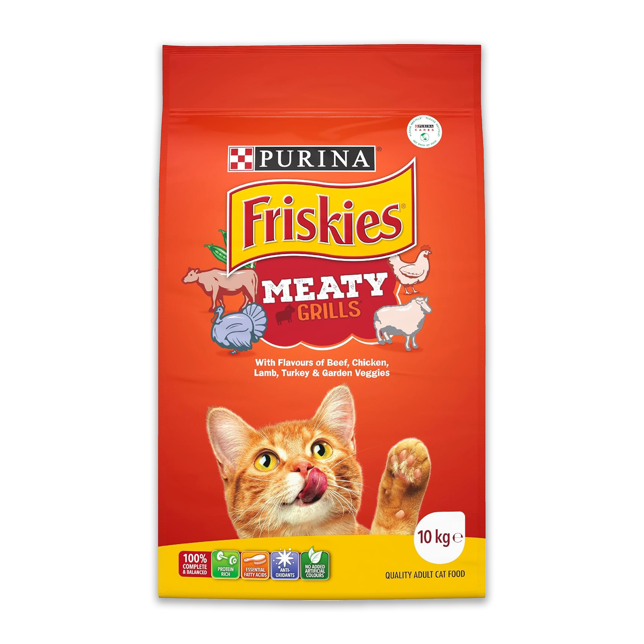 Friskies Cat Adult Dry Food Meaty Grills 10kg
