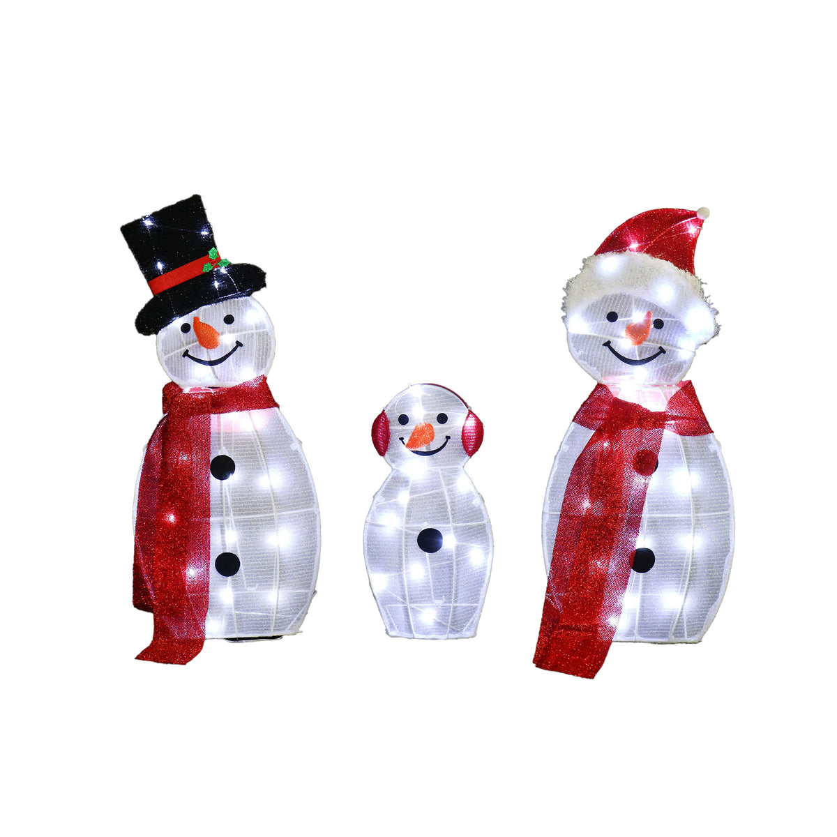 Mesh Snowman Family 3pc