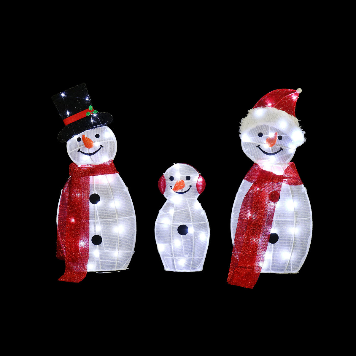 Mesh Snowman Family 3pc