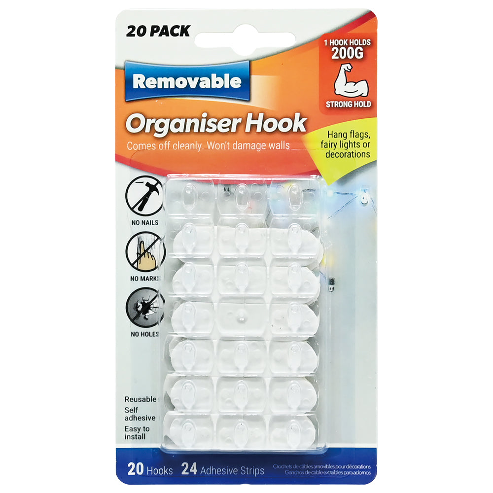 Mini Light Organiser Clips Removable 20pk