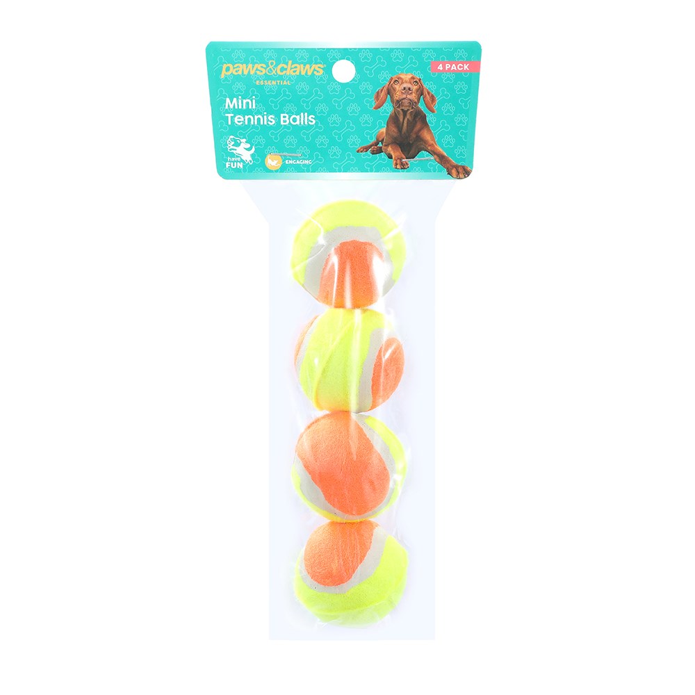 Mini Tennis Ball 4Pk 4cm