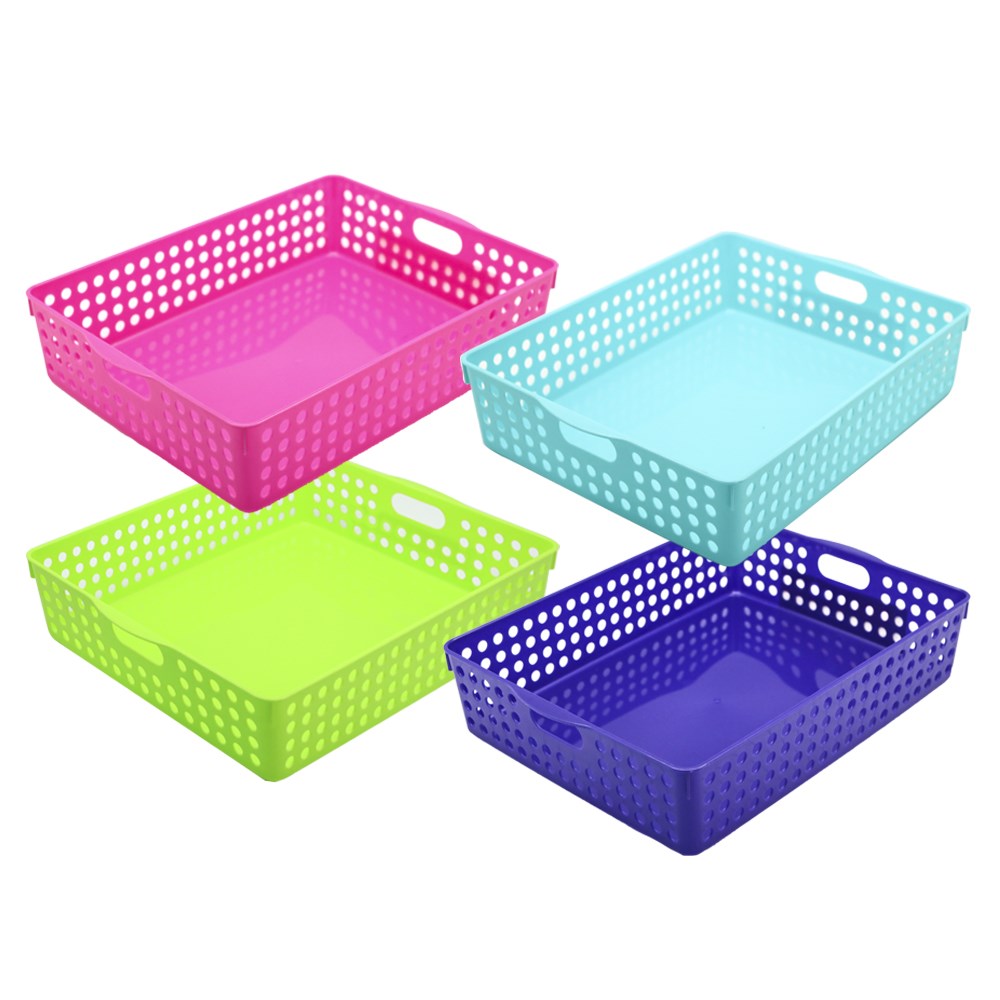 Mode Neon Storage Basket – 35 × 25.5 × 7.5cm (4 Assorted)