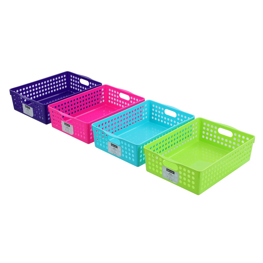 Mode Neon Storage Basket – 30 × 21 × 8.5cm (4 Assorted)
