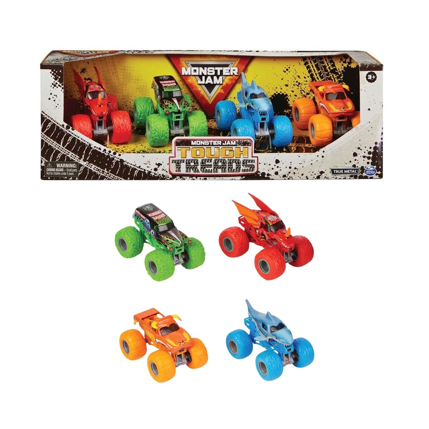 Monster Jam 1:64 Diecast 4 Pack Tough Treads