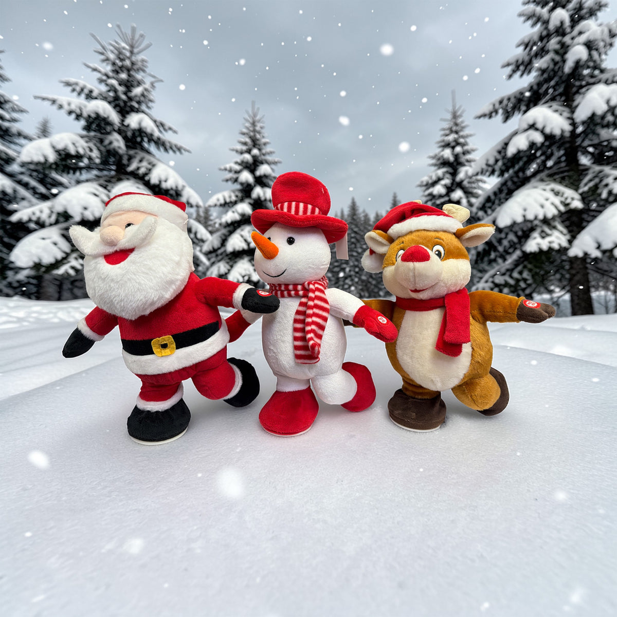 Musical Skating Christmas Plush Assorted