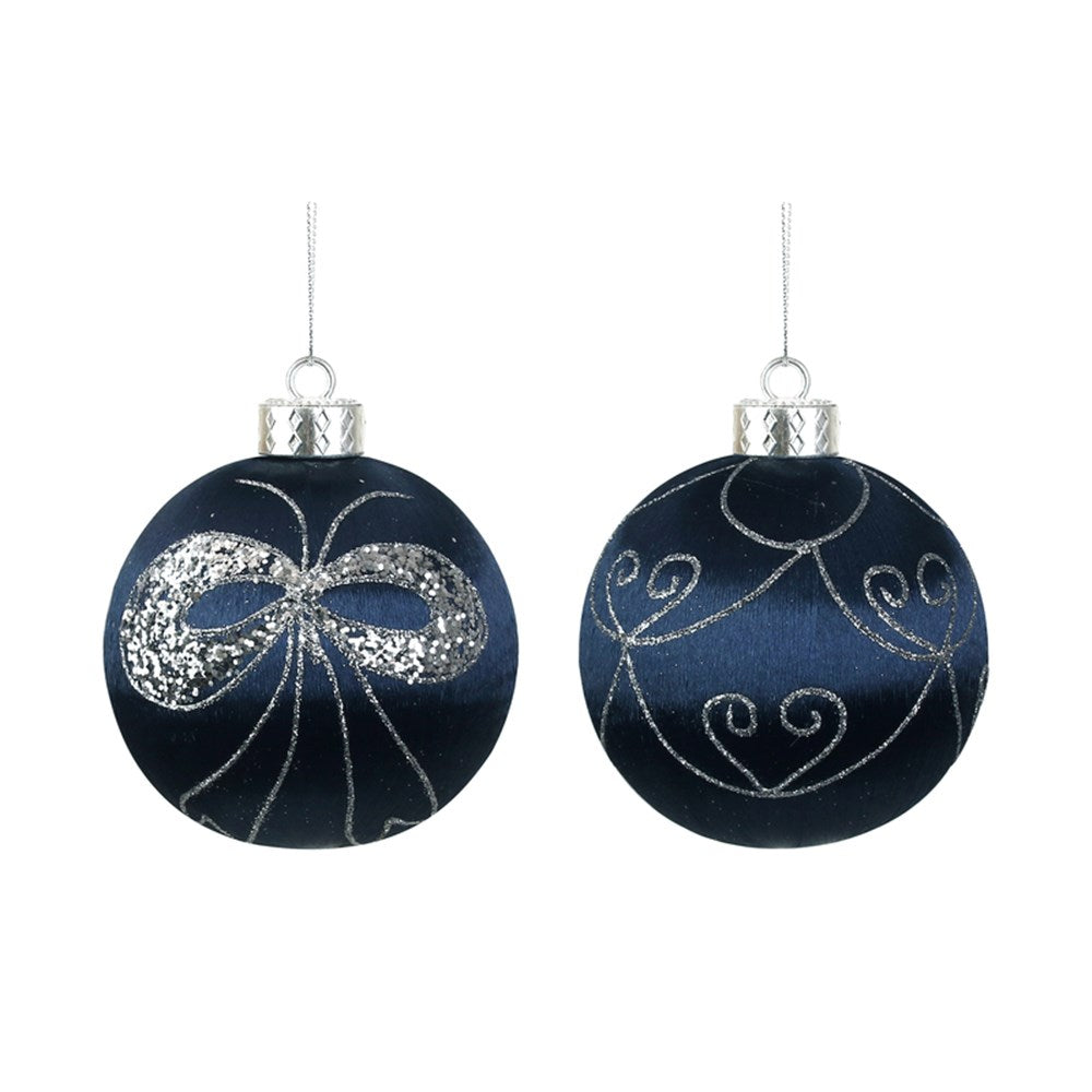 Navy Thread Bauble With Silver Details