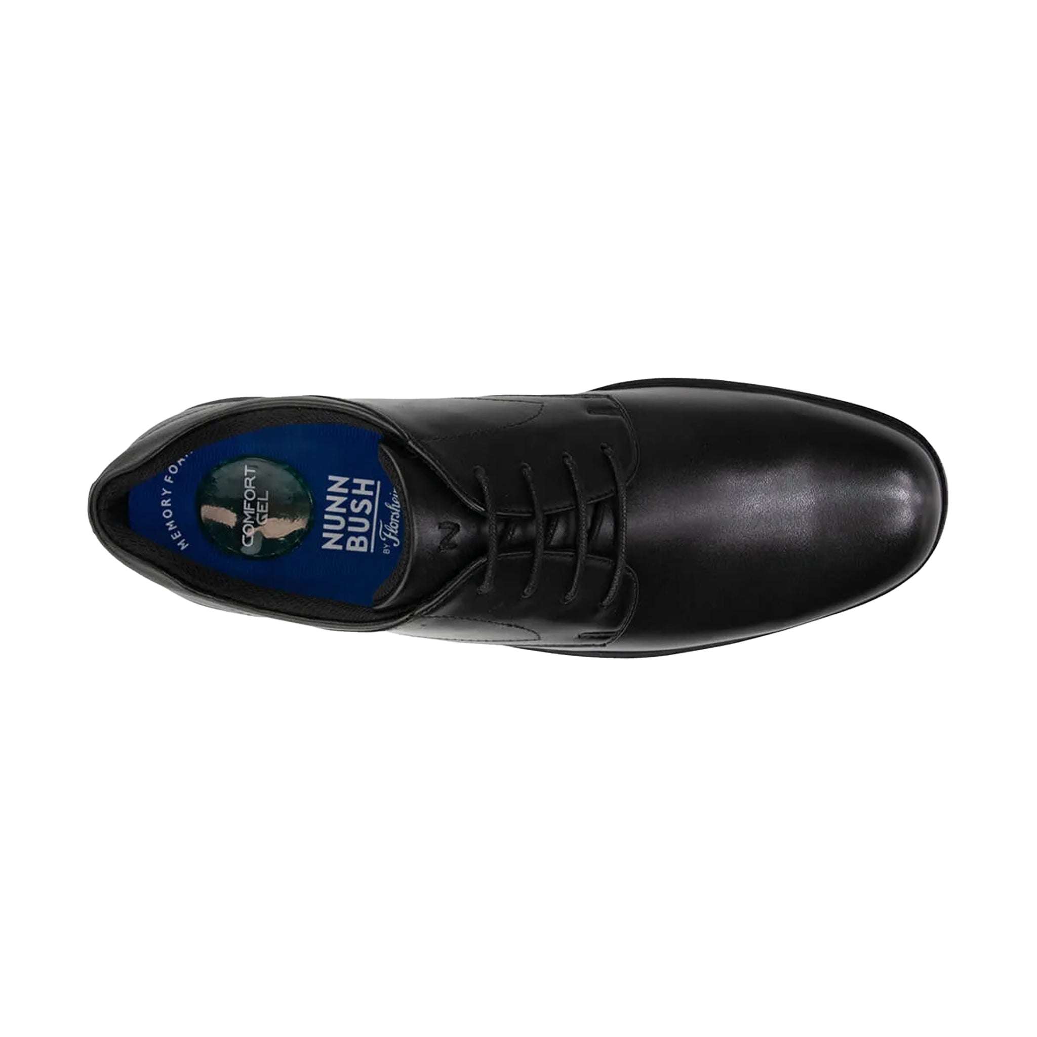 Nunn Bush KORE PRO Plain Leather Shoe – Black
