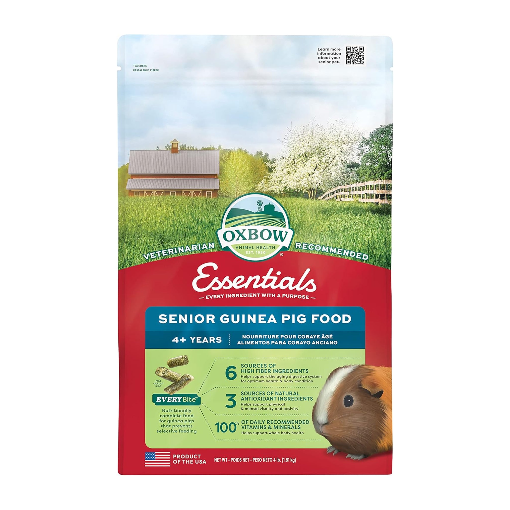 Oxbow Essentials Senior Guinea Pig Food 1.8kg