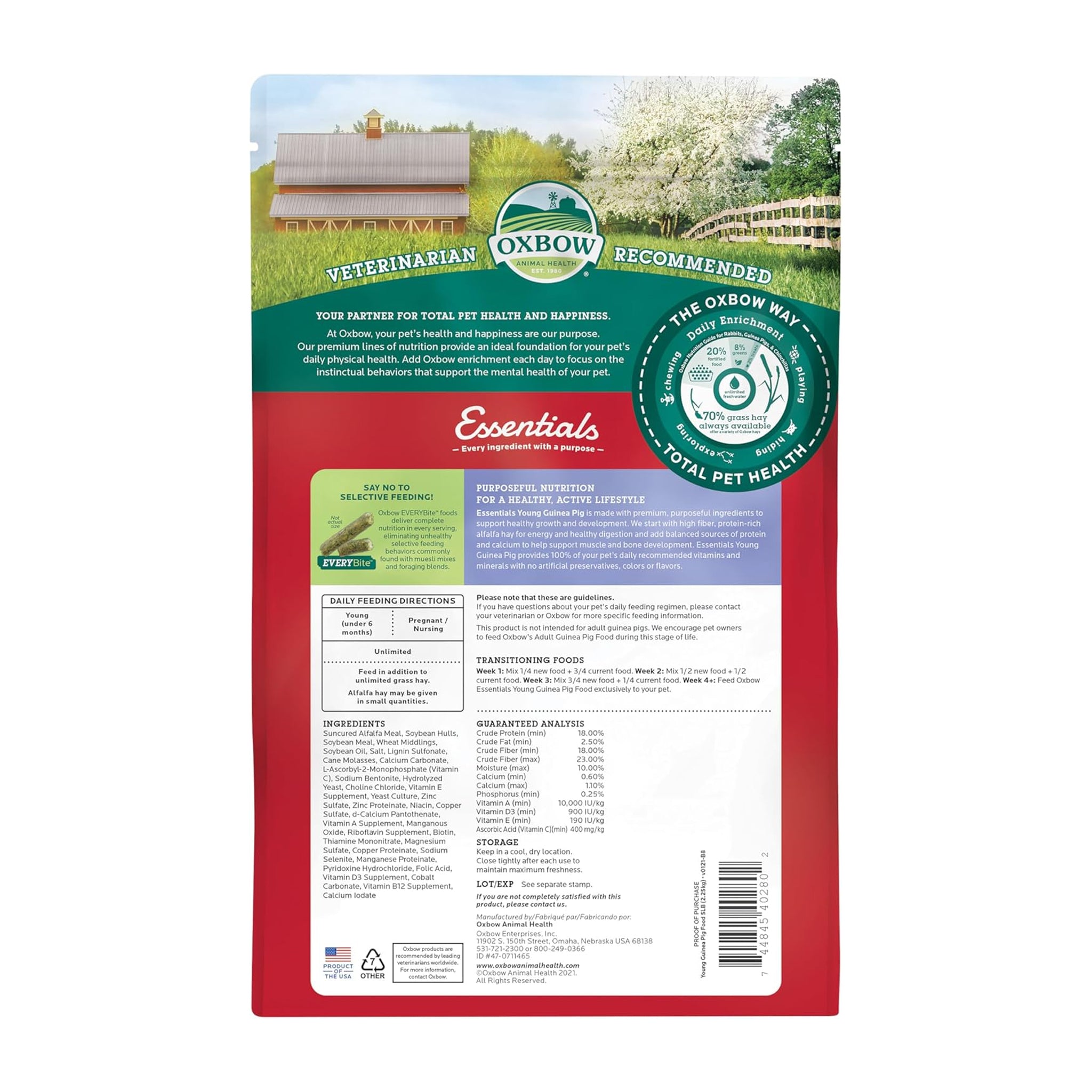 Oxbow Essentials Young Guinea Pig Food 2.25kg