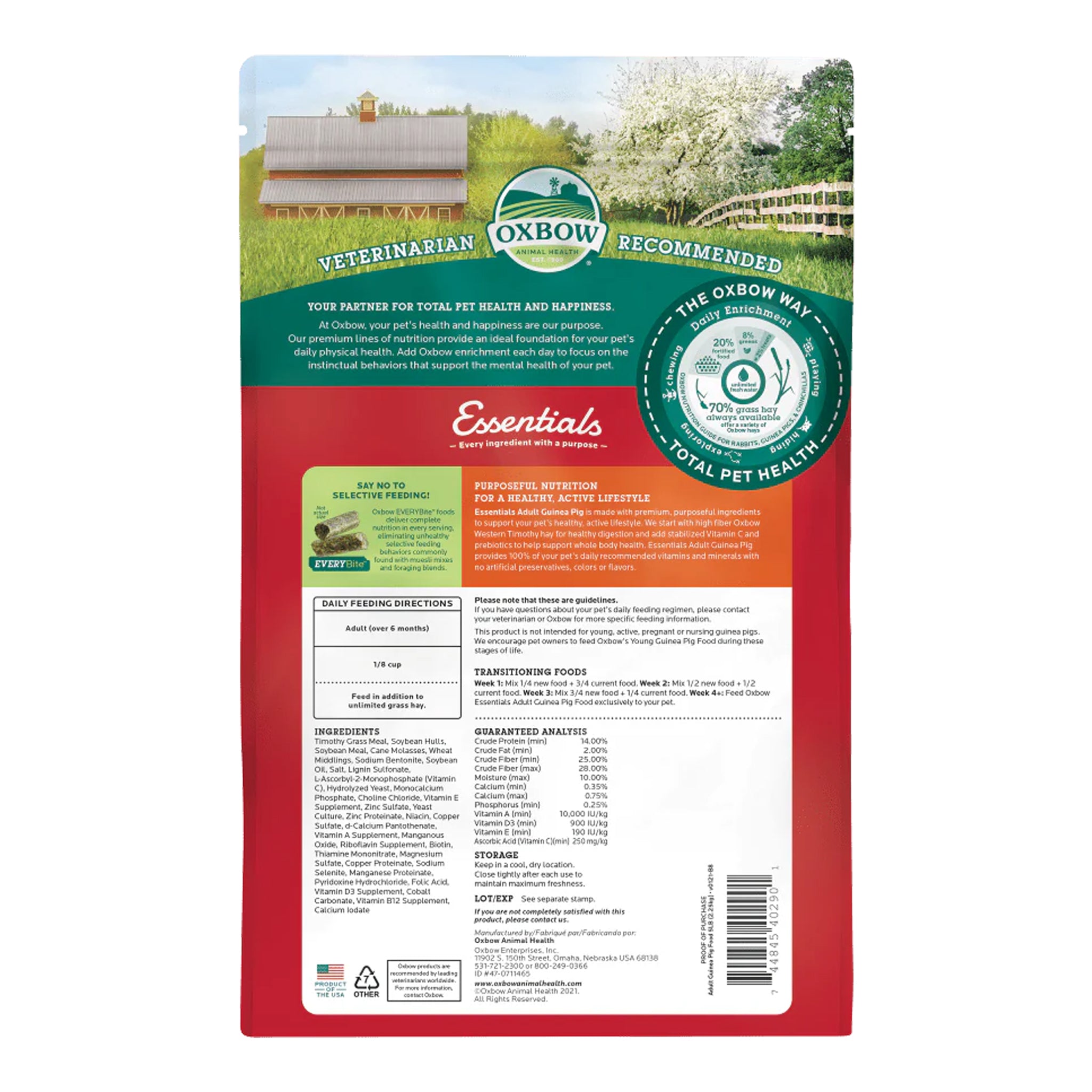 Oxbow Essentials Adult Guinea Pig Food 2.25kg
