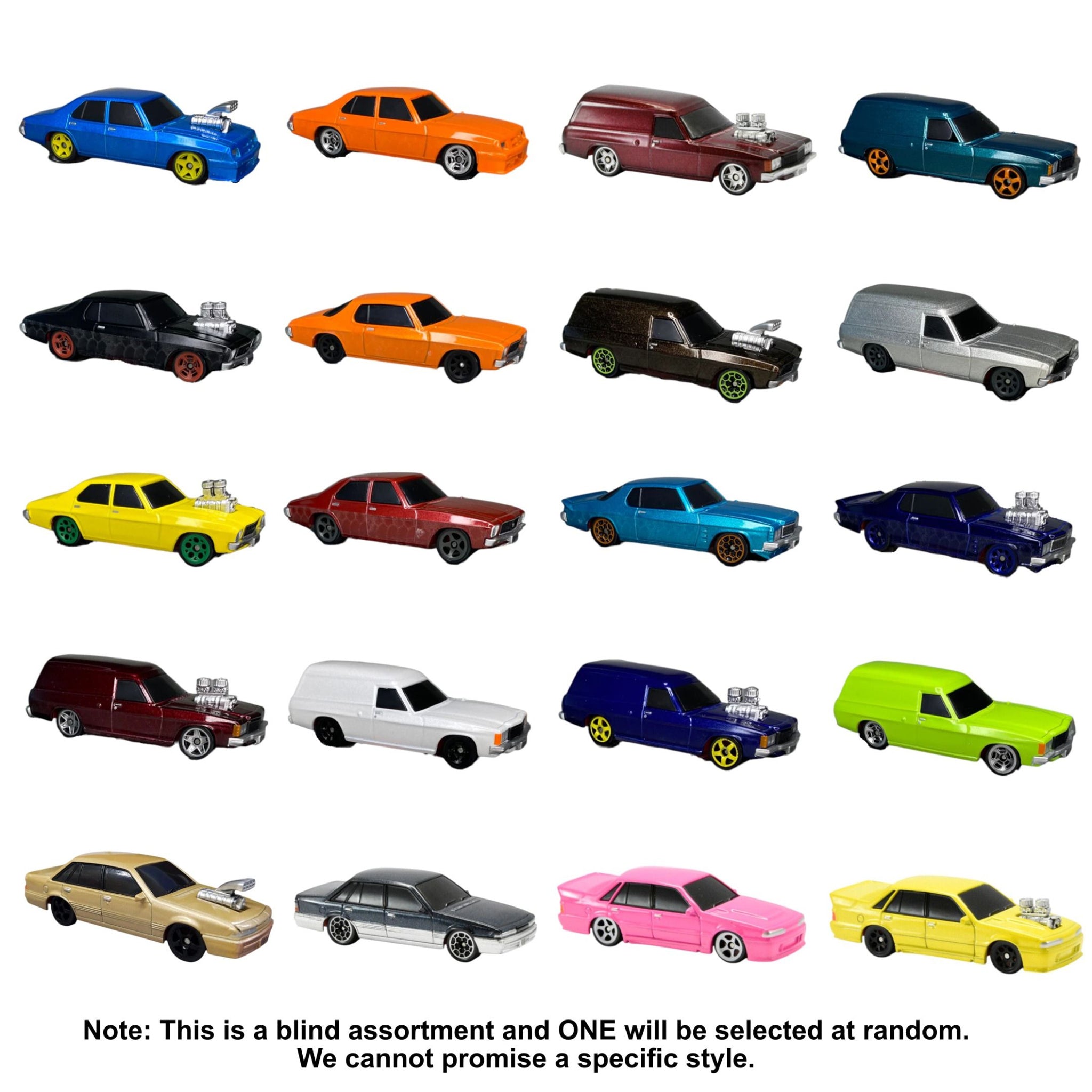 Oz Wheels 1:64 Red Bellies Mystery Boxes assorted