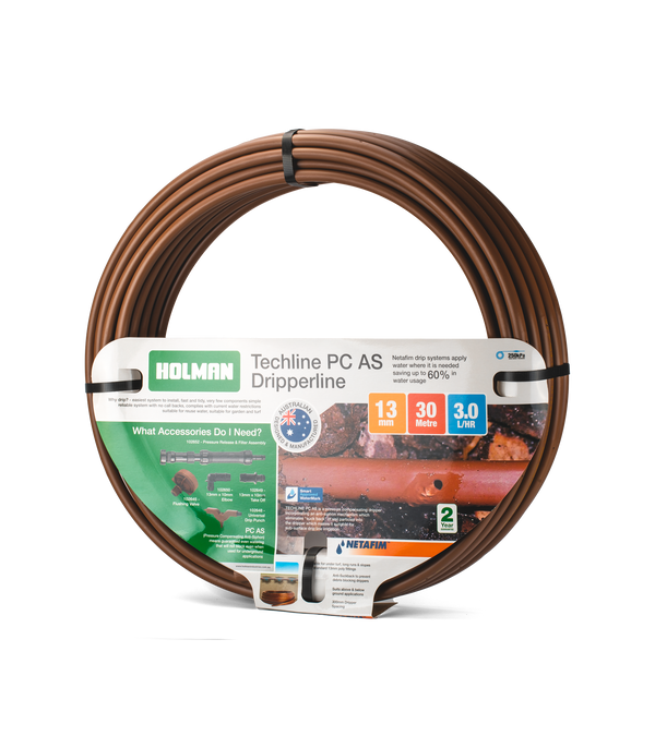 HOLMAN Techline  PC Irrigation Drip Tube 13mm x 30m