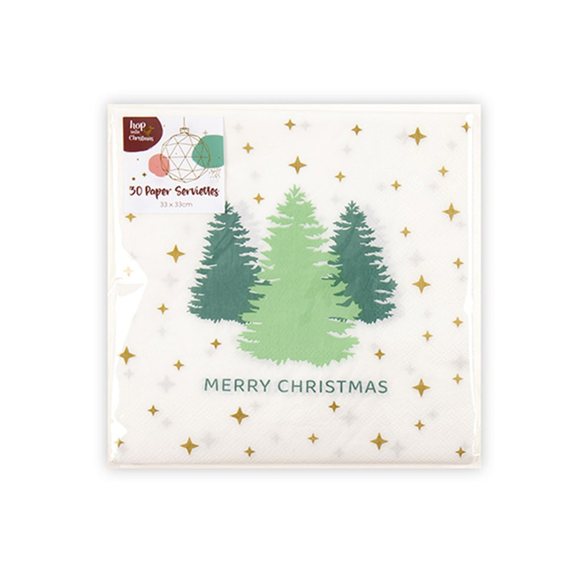 Christmas Paper Serviette 30pk 330mm