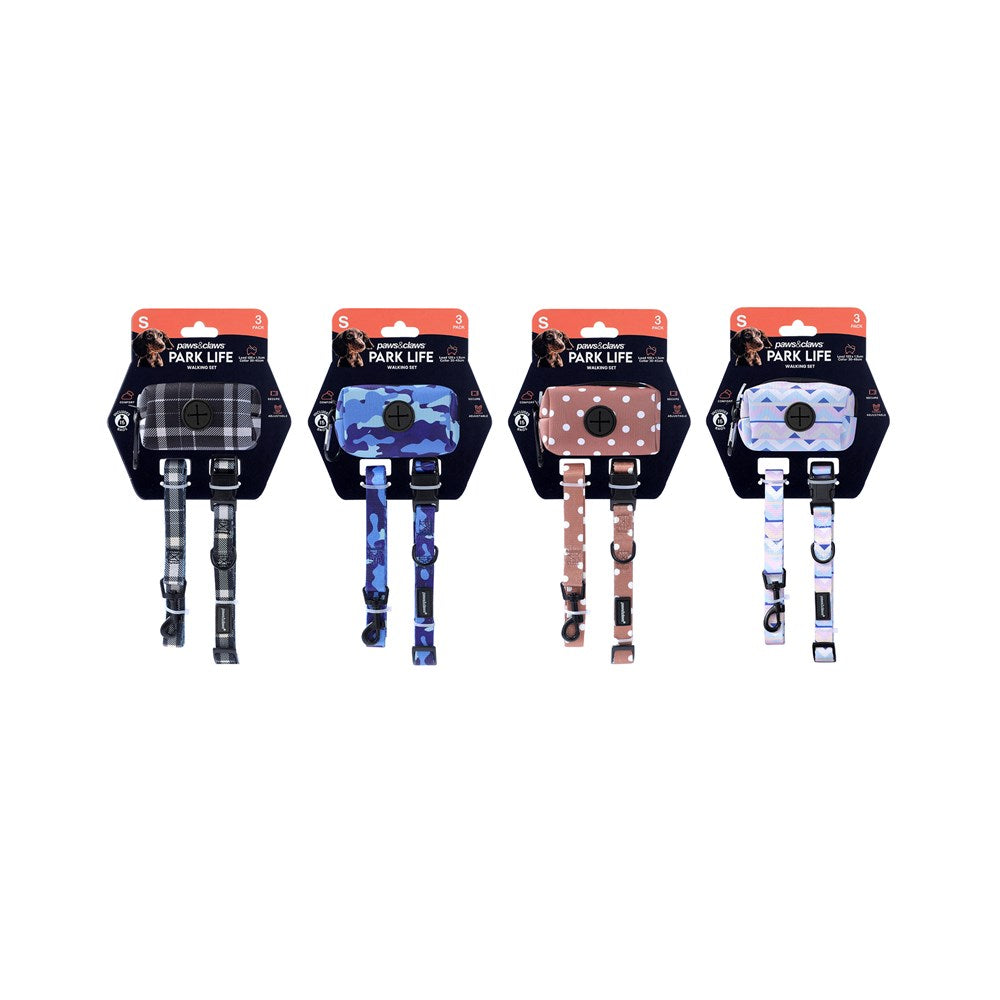 Park Life Lead/Collar/Waste Bag Holder set