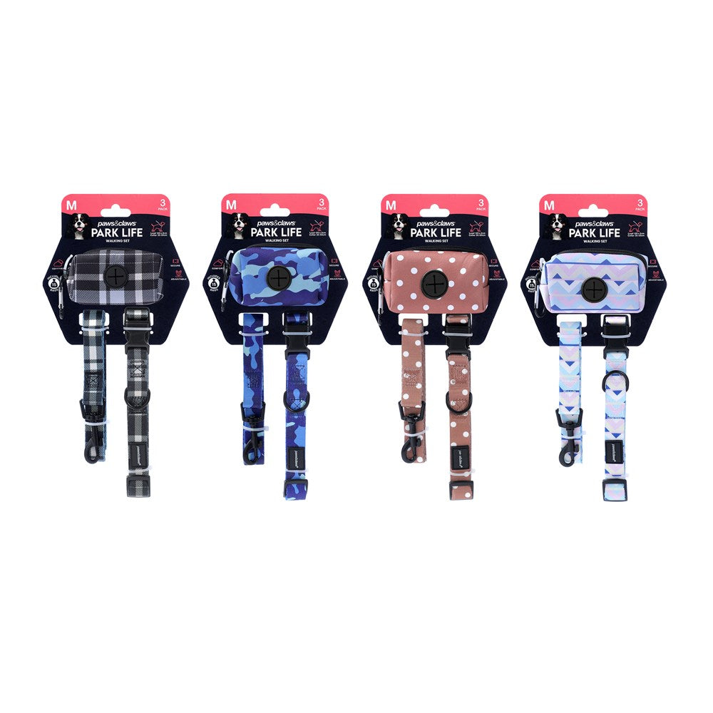 Park Life Lead/Collar/Waste Bag Holder set