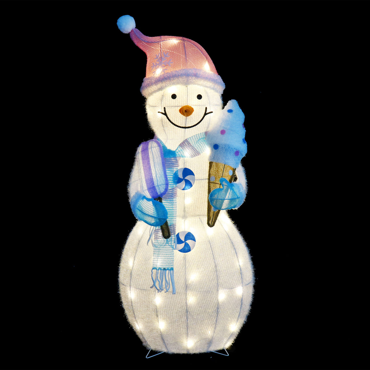 Pastel Snowman with Desserts Steady Glow Assorted