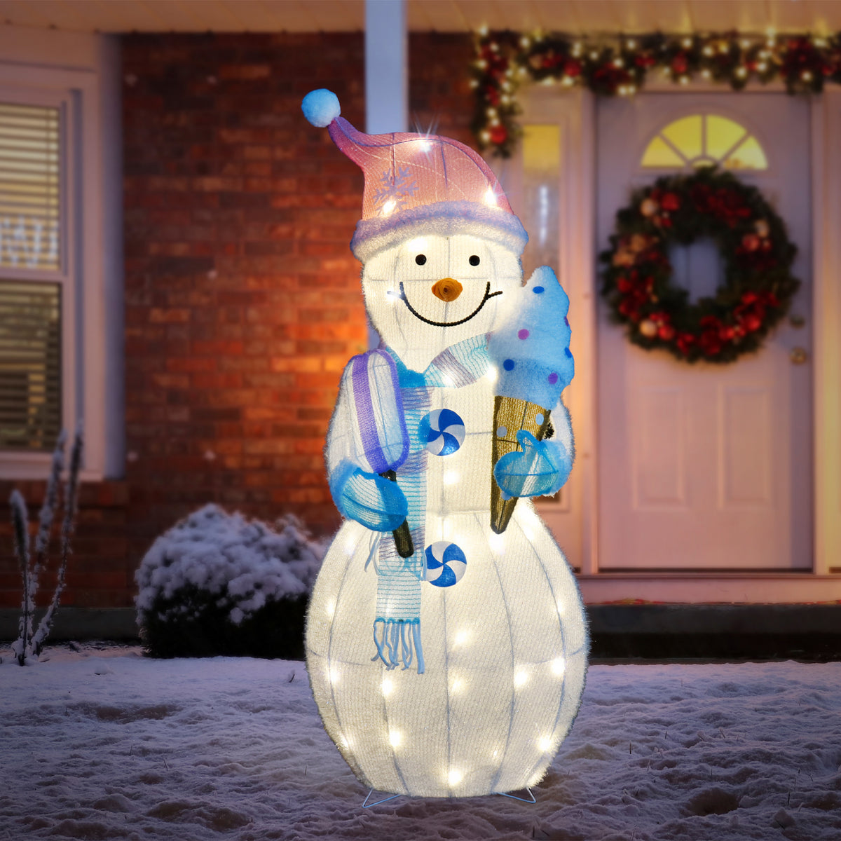Pastel Snowman with Desserts Steady Glow Assorted