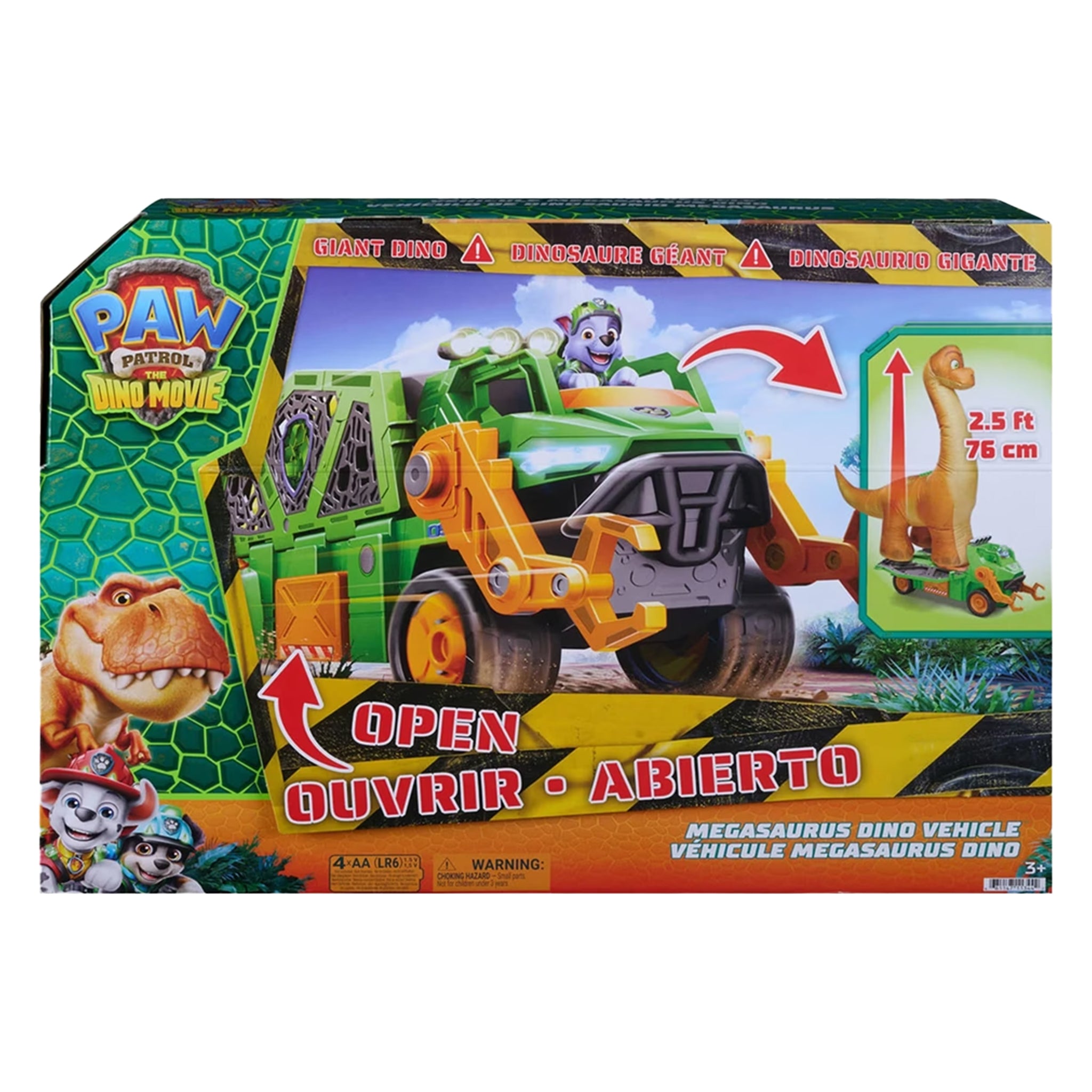 PAW Patrol The Dino Movie - Megasaurus Dino Vehicle