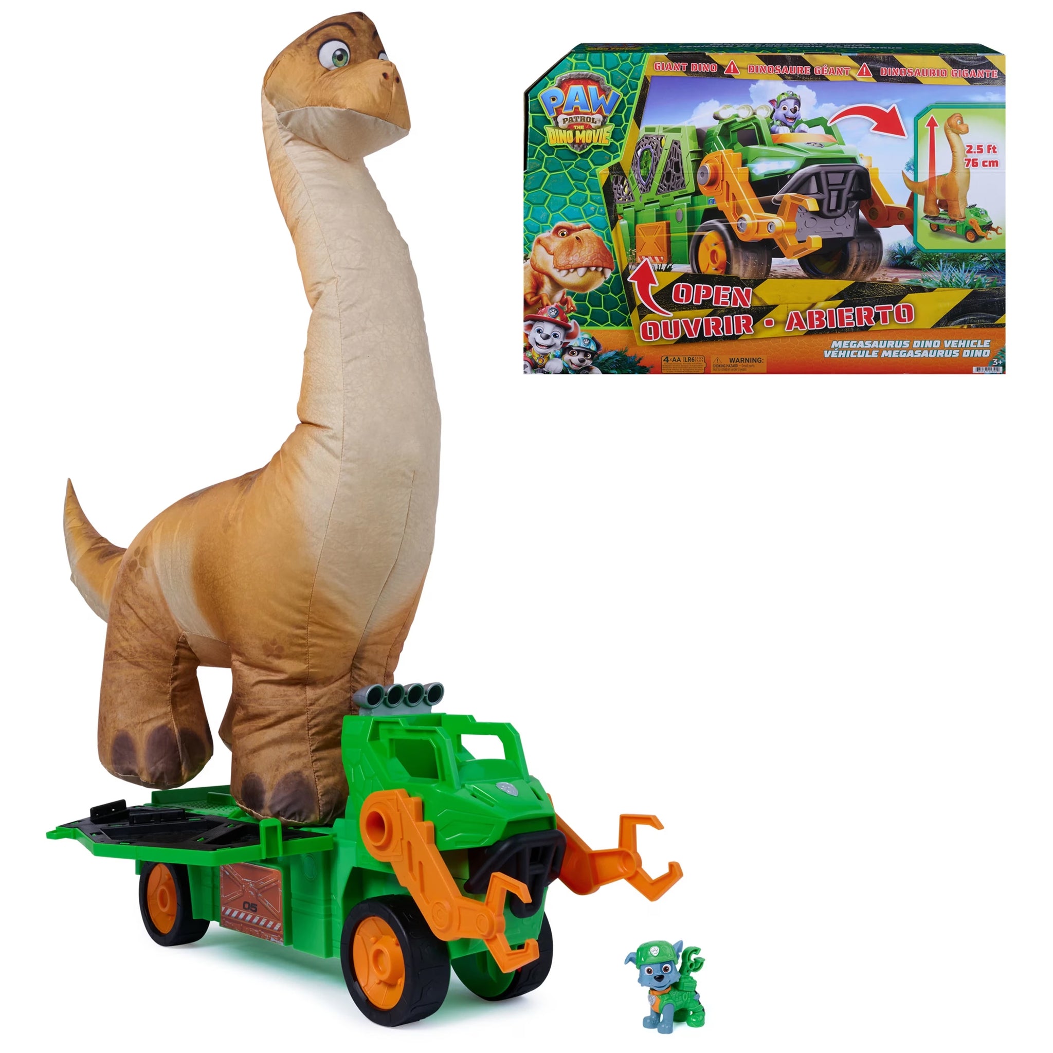PAW Patrol The Dino Movie - Megasaurus Dino Vehicle