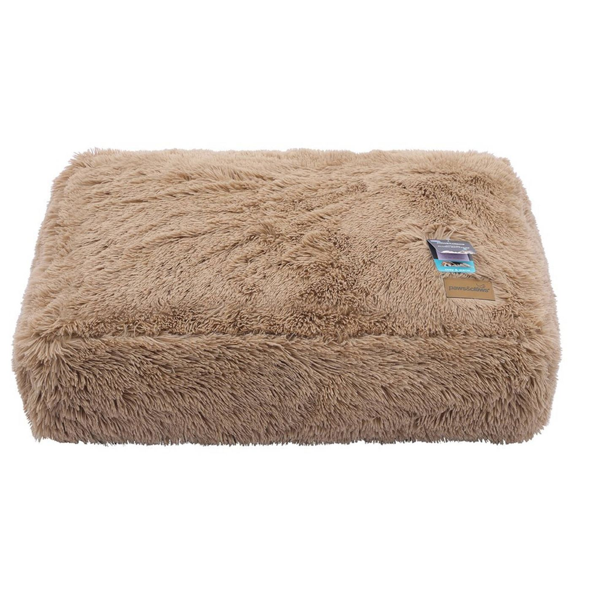 Calming Plush Mattress large 80x60x20cm Camel