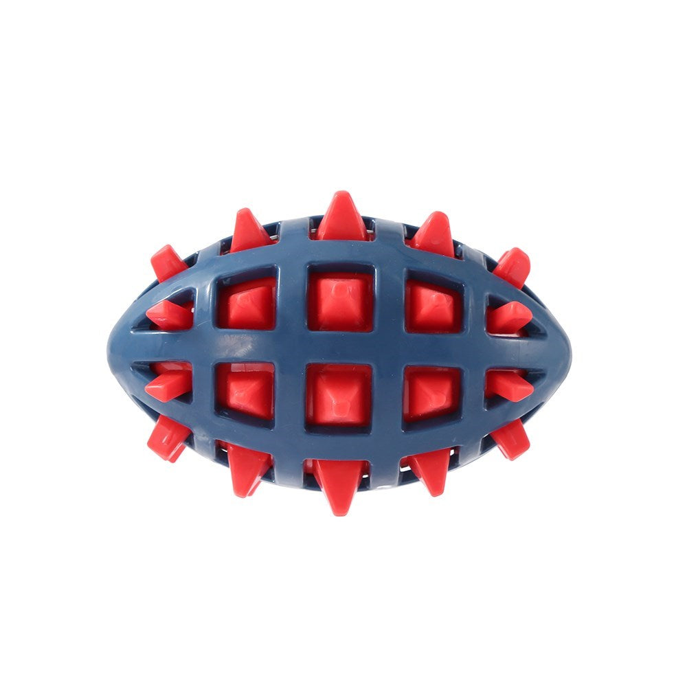 TPR Spikey Football Dog Toy – 13cm