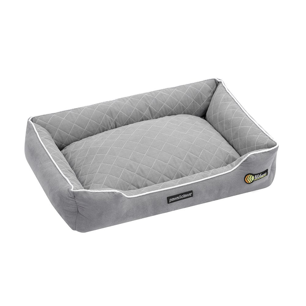 Pet Bed Self Warming Grey 70x50x17cm Medium