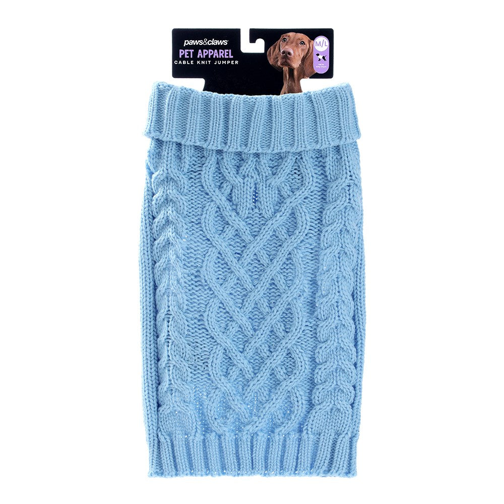 Pet Cable Design Knit Assorted Colours