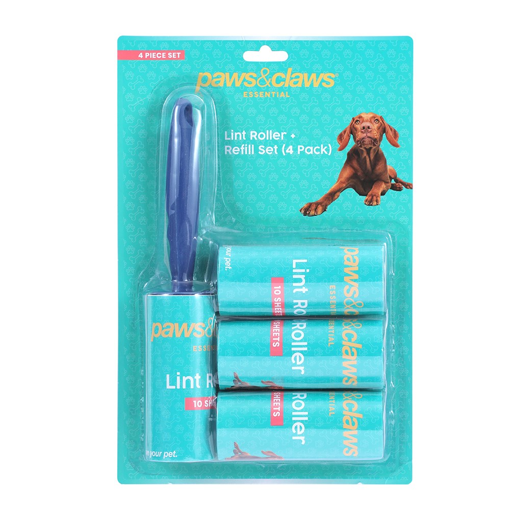 Pet Hair Removal Lint Roller with 3 Refills – 22cm