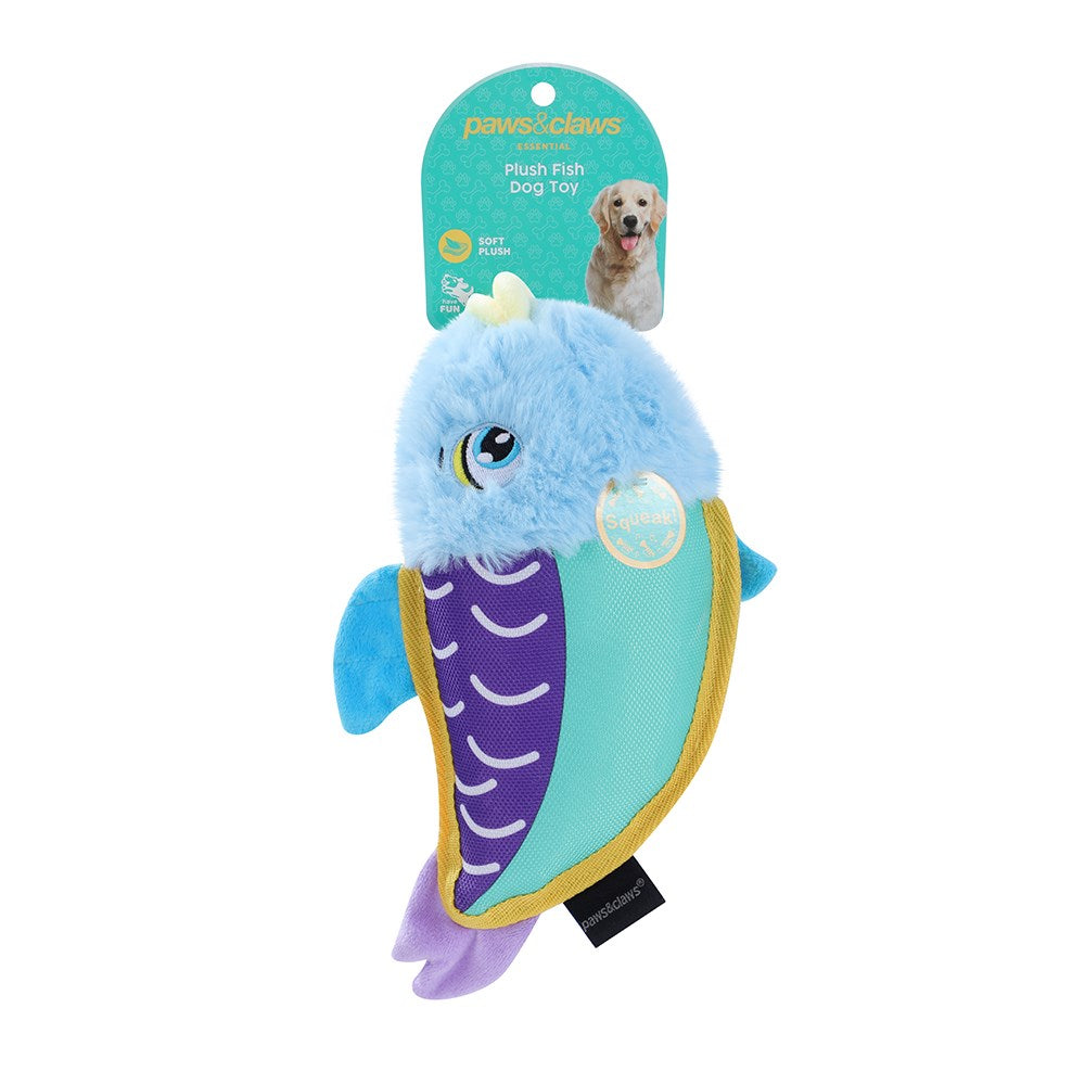 Plush Fish Dog Toy 25x13cm