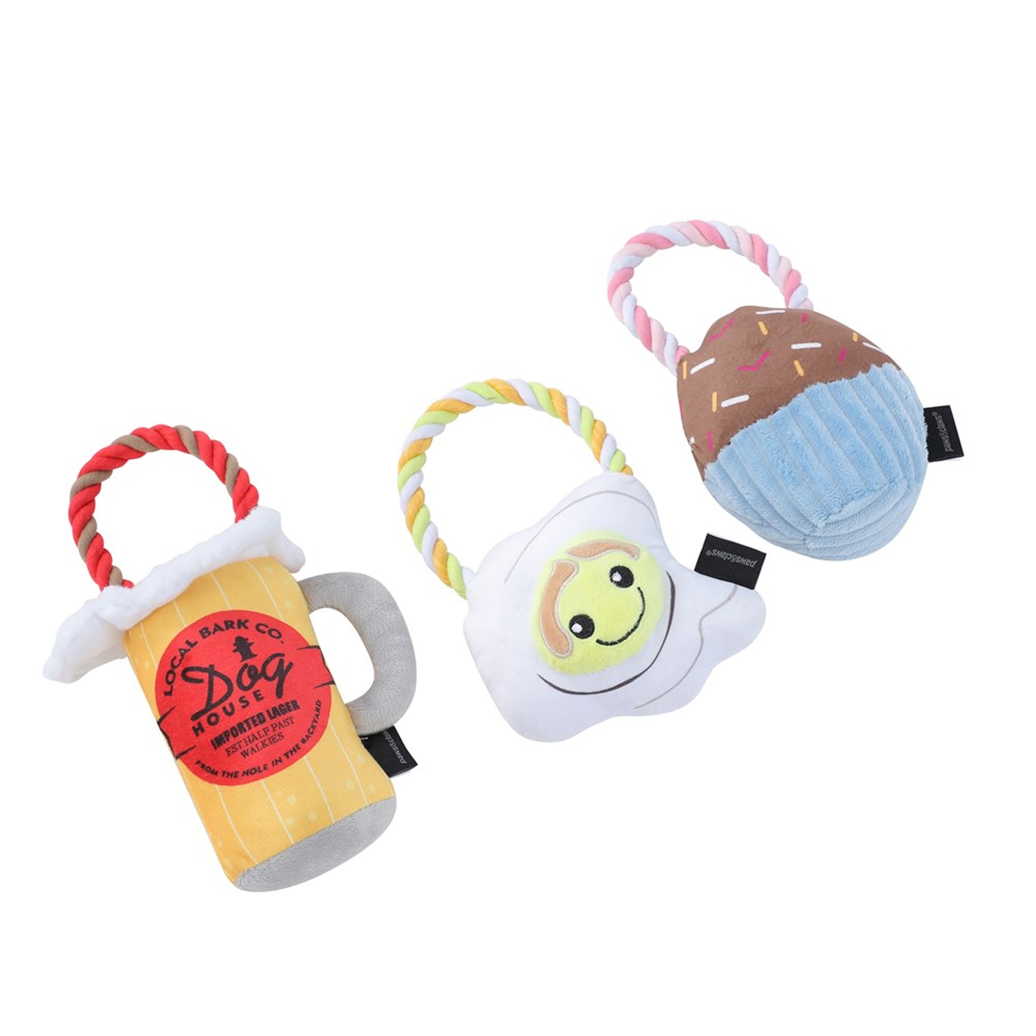 Paws & Claws Plush Food Tugger Dog Toy – 25cm (Assorted)