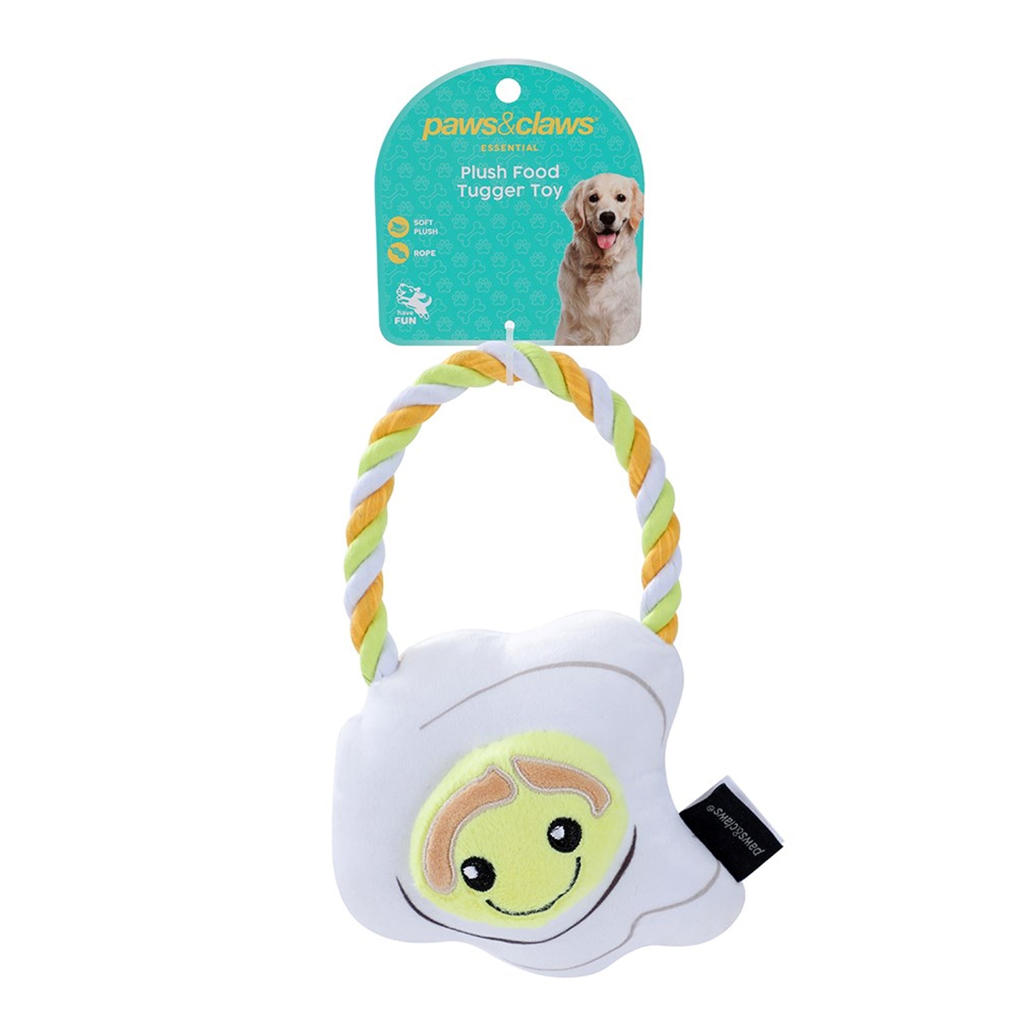 Paws & Claws Plush Food Tugger Dog Toy – 25cm (Assorted)