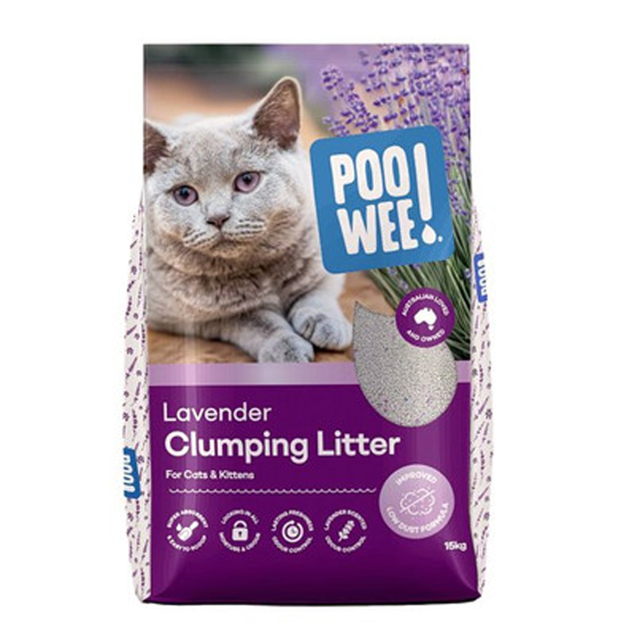 POOWEE Cat Litter Clumping Lavender