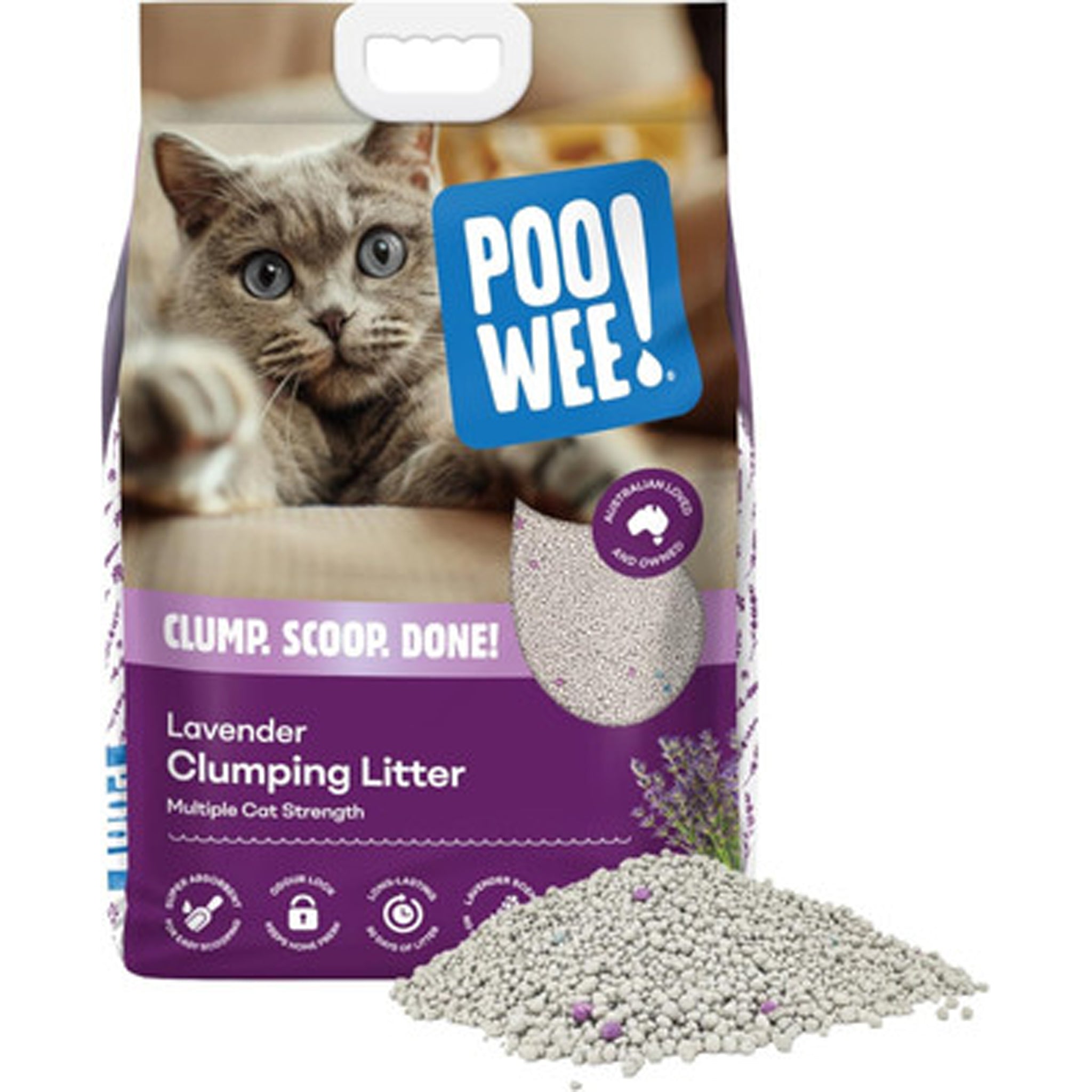 POOWEE Cat Litter Clumping Lavender