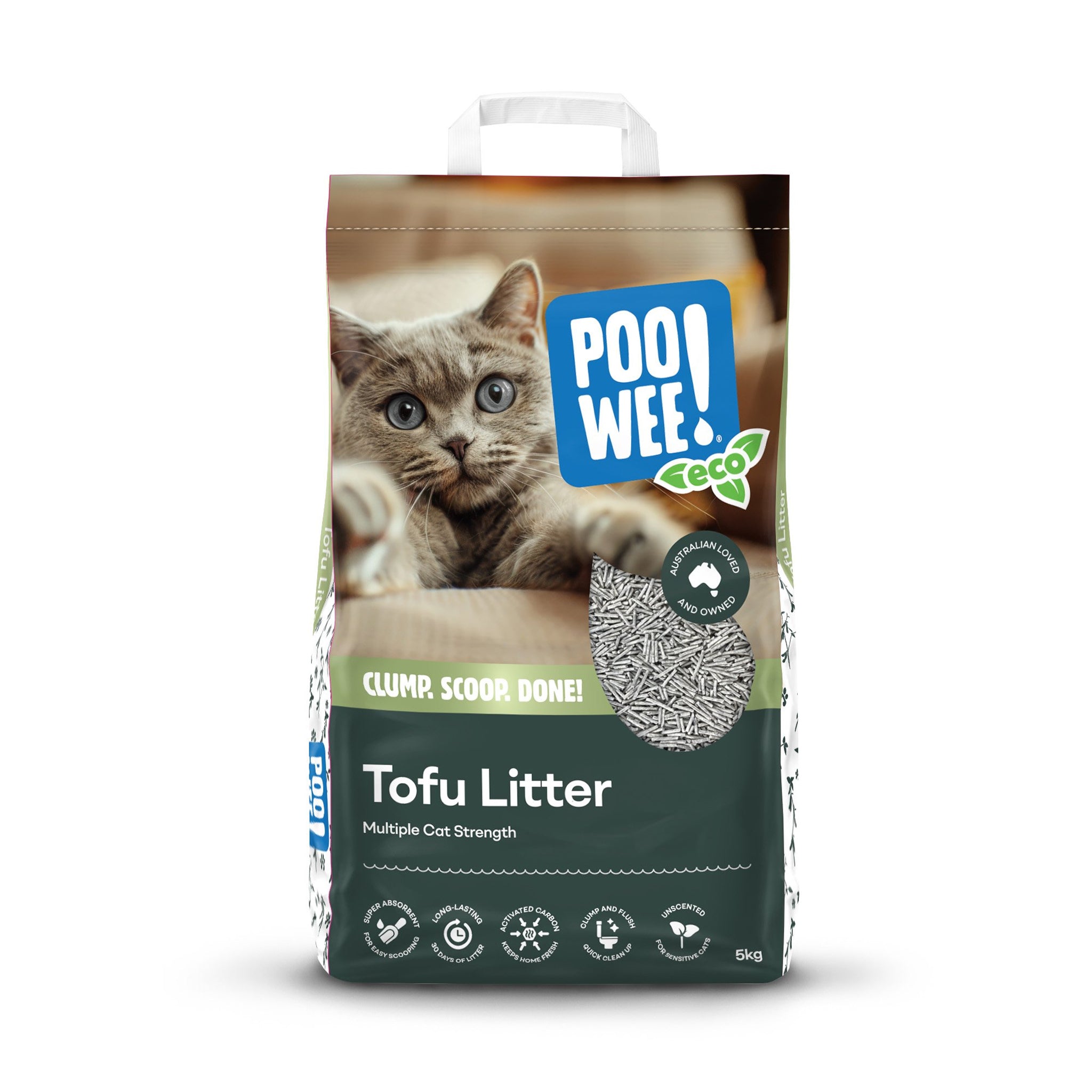 POOWEE Cat Litter Eco Tofu Flushable 5KG