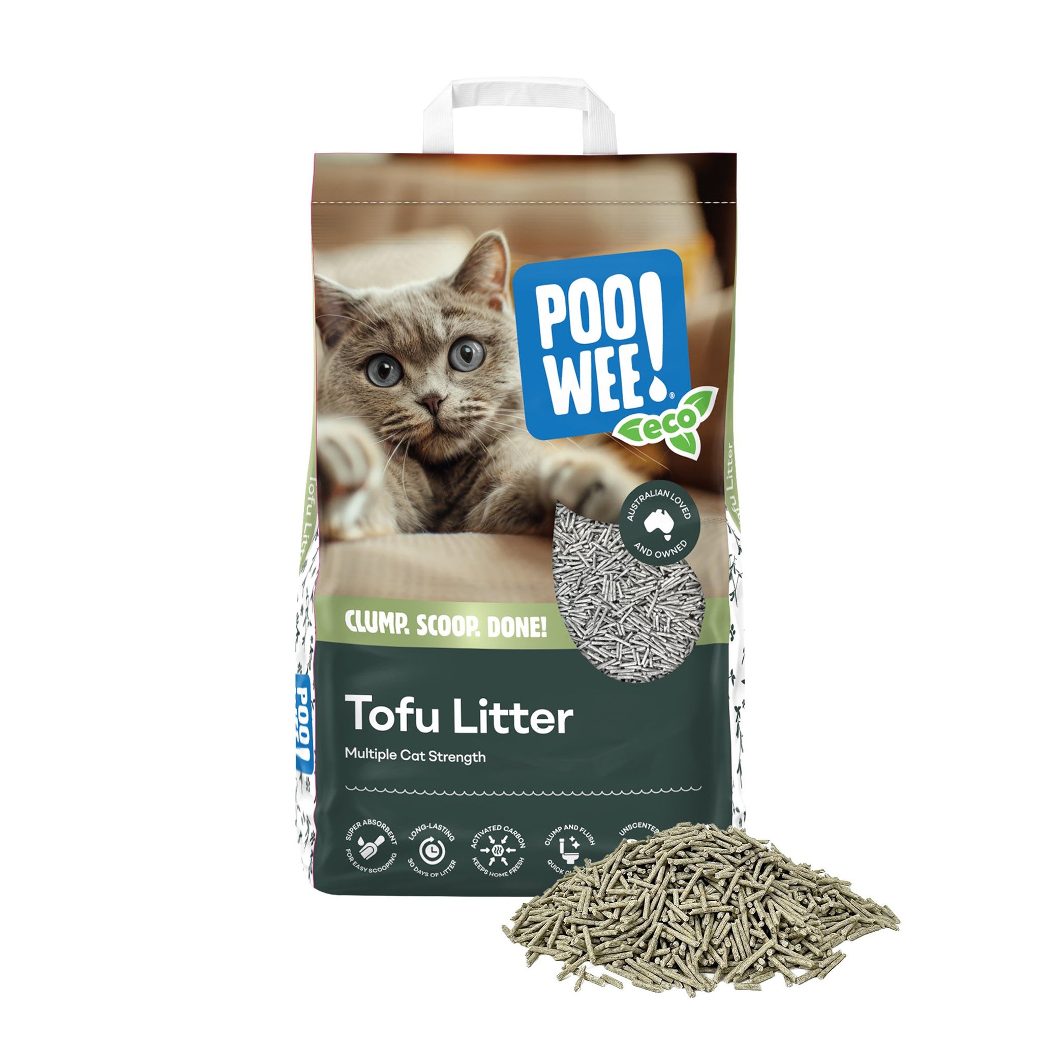 POOWEE Cat Litter Eco Tofu Flushable 5KG