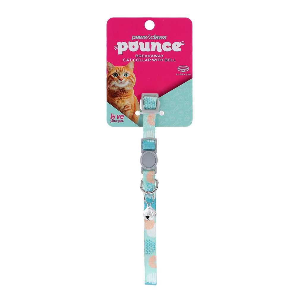 Pounce Breakaway Cat Collar Printed With Bell
