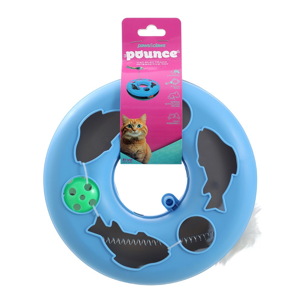 Pounce Cat Play Track Interactive Toy – 23.5 × 8cm (Assorted)