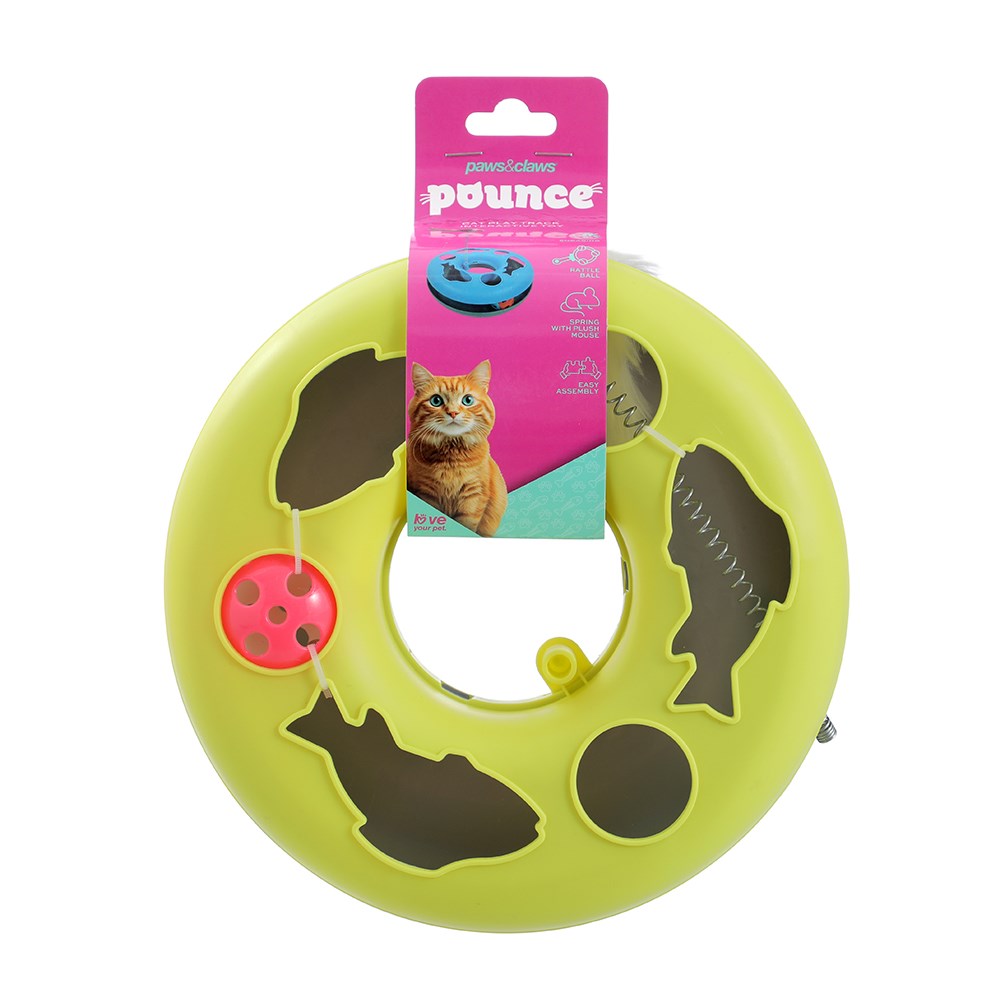 Pounce Cat Play Track Interactive Toy – 23.5 × 8cm (Assorted)
