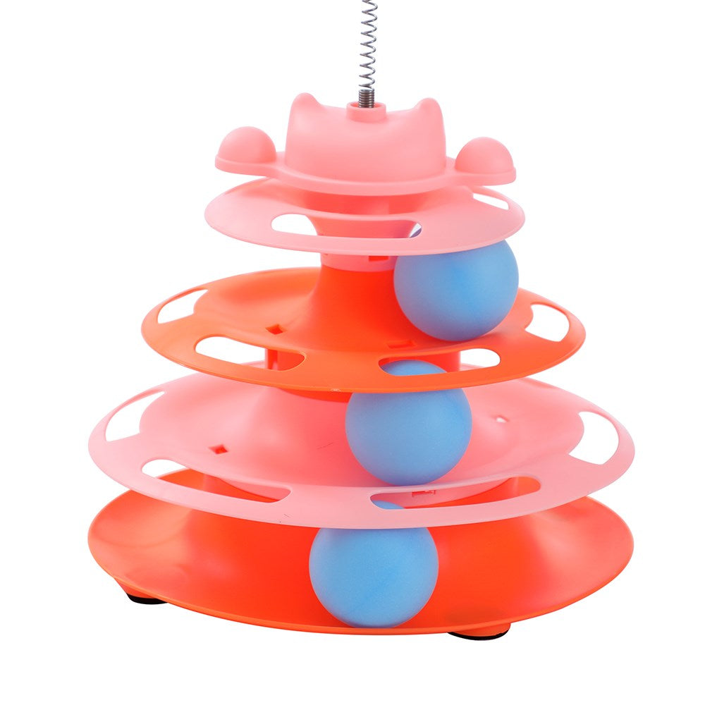 Pounce Cat Tower Interactive Toy – Assorted (18 × 30cm)