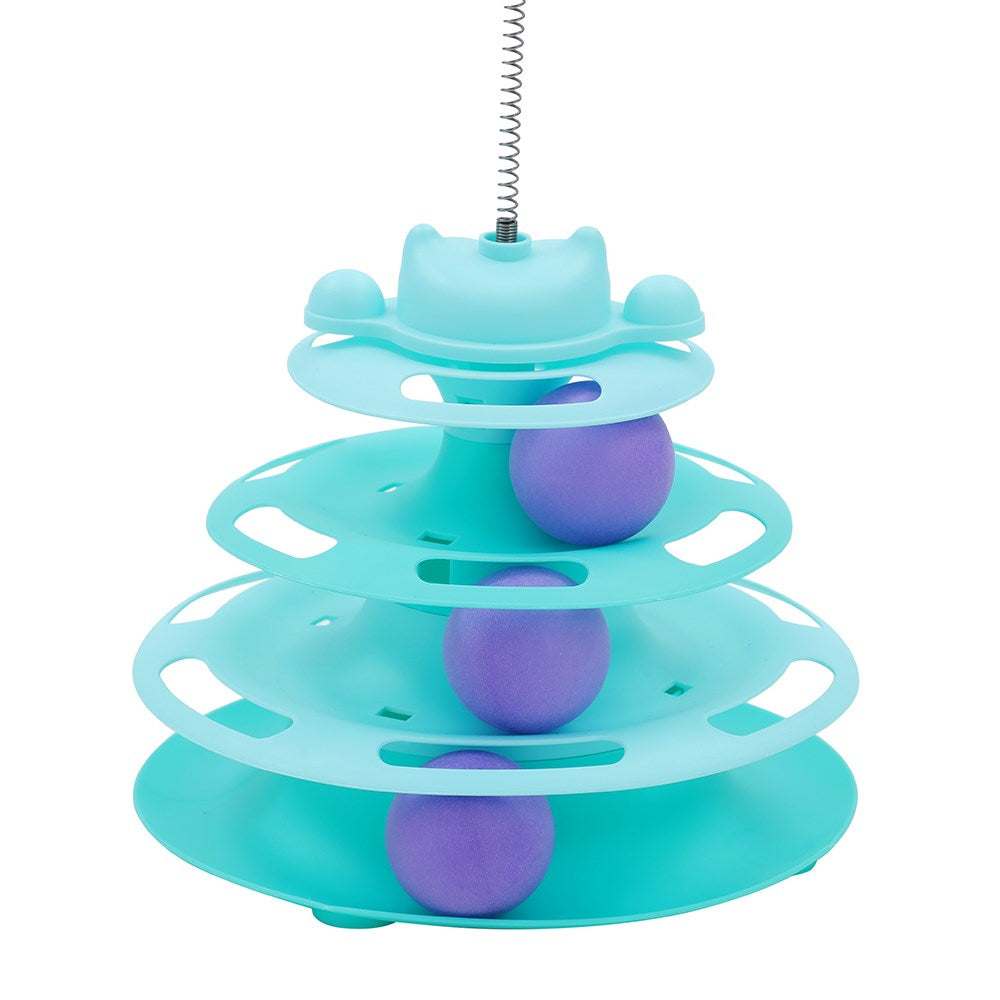 Pounce Cat Tower Interactive Toy – Assorted (18 × 30cm)